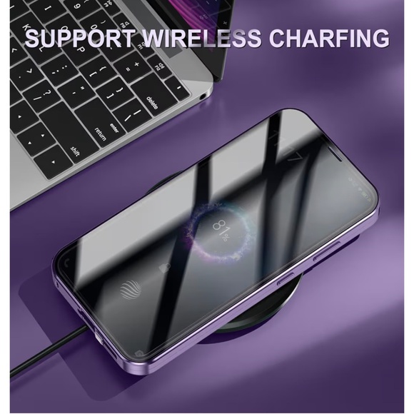 Anti Peeping Case for Samsung Galaxy S24 Plus Tempered Glass Cover - Purple - Picture 7 of 7